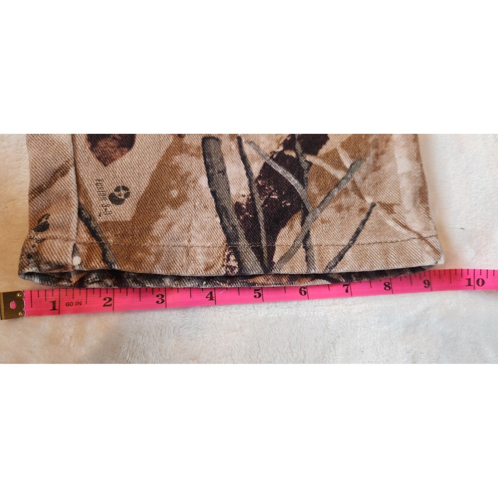 VTG Wrangler 36 X 30 Mossy Oak Camo Double Knee Jeans Hunting Pants USA Y2K - Picture 8 of 8